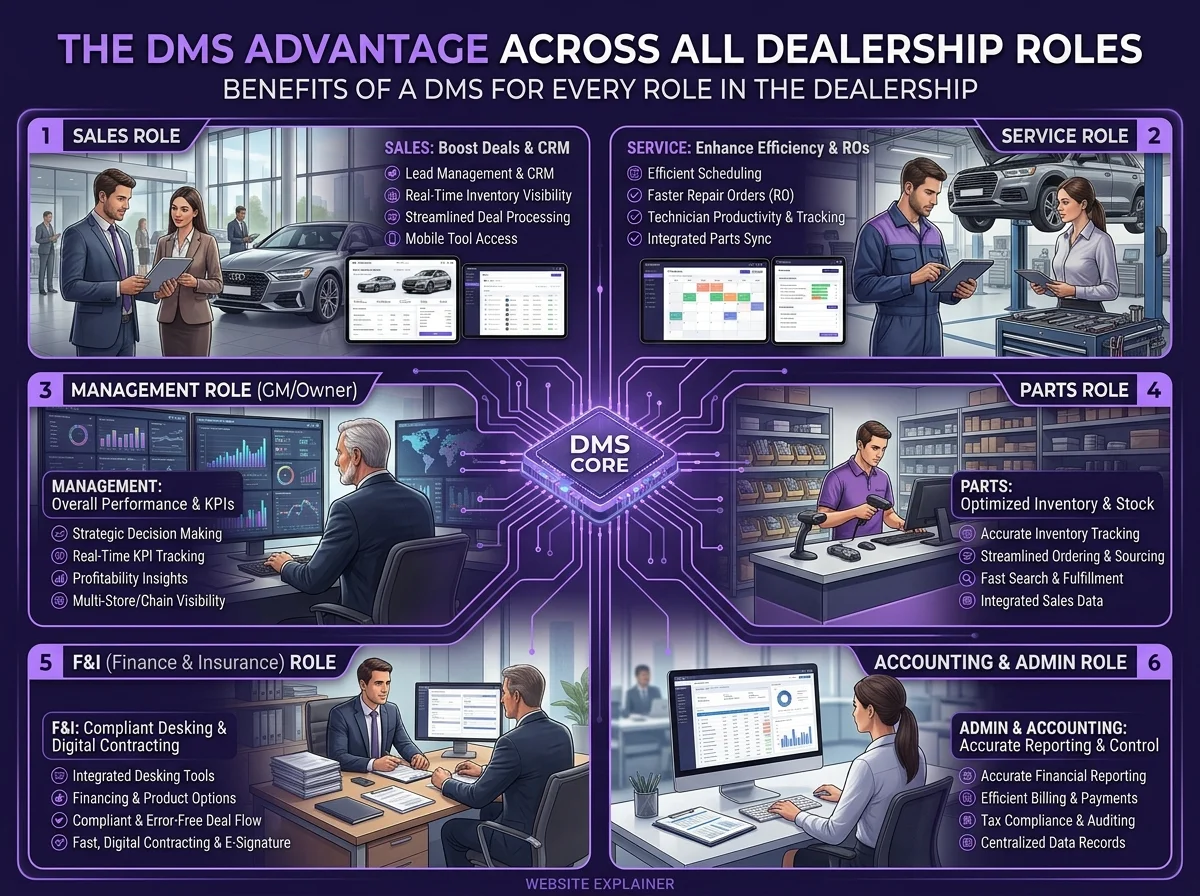 Benefits of a DMS for Every Role in the Dealership
