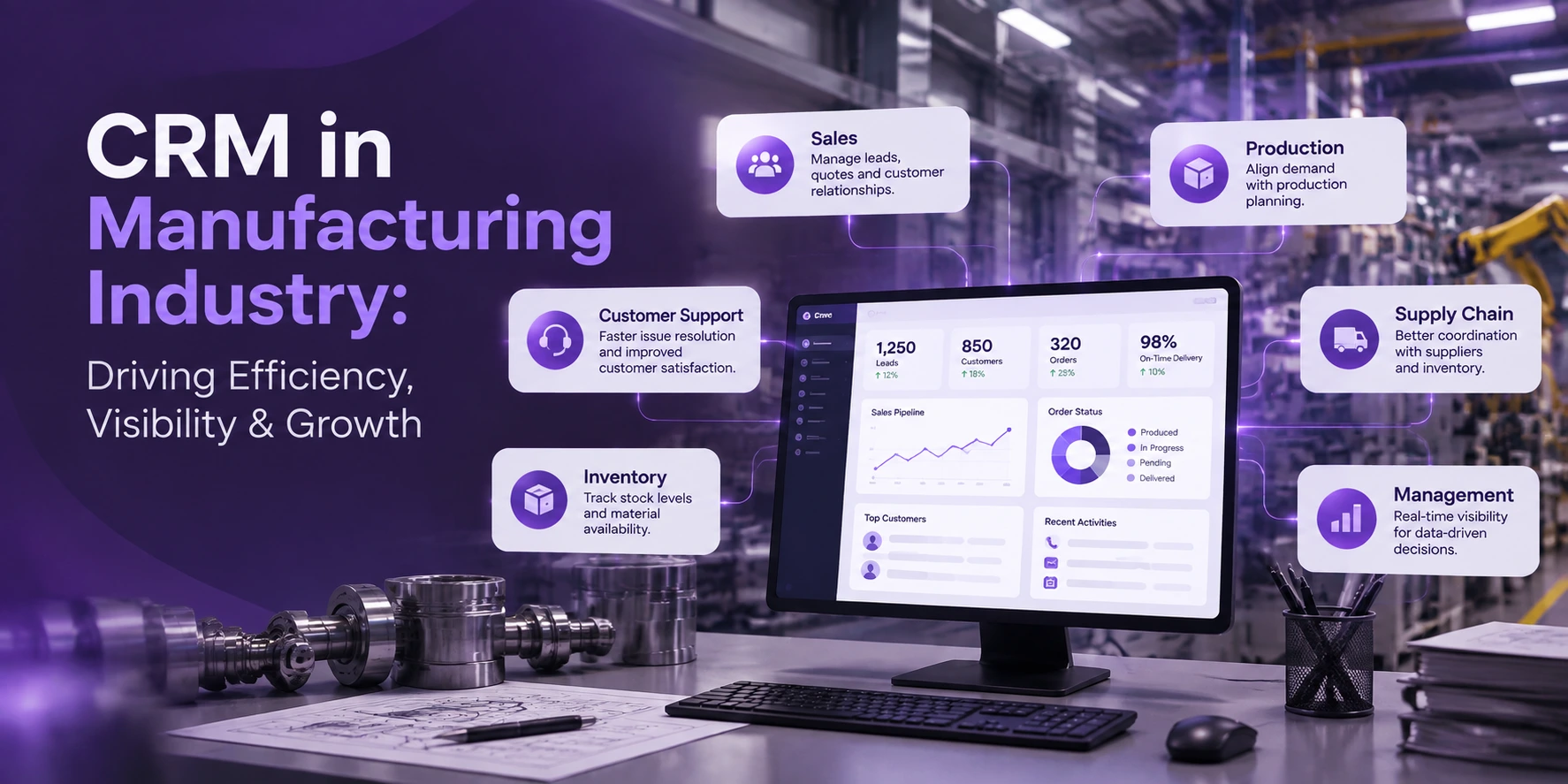 CRM in Manufacturing Industry: Driving Efficiency, Visibility & Growth